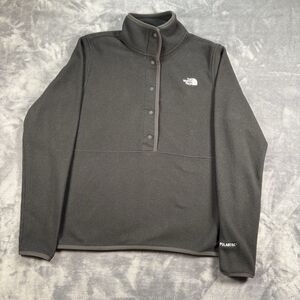 The North Face Women's Half Snap Fleece Pullover Black Size Medium